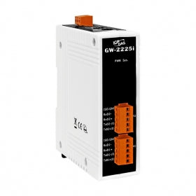 GW-2225i Isolated Modbus TCP to Modbus RTU/ASCII gateway, dual ethernet (2xRS485/RS422)