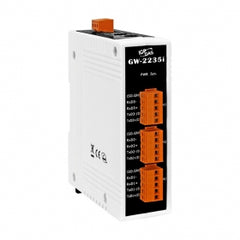 GW-2235i Isolated Modbus TCP to Modbus RTU/ASCII gateway, dual ethernet (3xRS485/RS422)