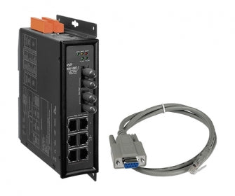 MSM-508FT-T 8-port Industrial Ethernet Layer 2 Managed Switch with 2-Fibre Port (Multi-mode, ST Connector)