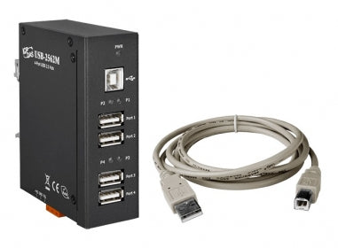 USB-2562M 4-port Industrial USB Hub, metal case, wide op.temp.