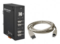 USB-2562M 4-port Industrial USB Hub, metal case, wide op.temp.