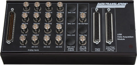 DT9826 Simultaneous USB Data Acquisition (DAQ) Module; 24-bit, 41kHz per channel, 16 AI, 16 DIO, 2 C/T, 1 Tachometer, BNC Connectors