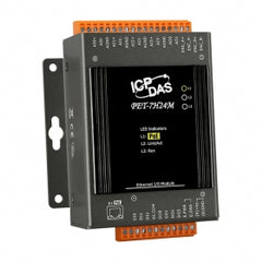 PET-7H24M PoE Ethernet High Speed Data Acquisition Module with 4-ch 24-bit Simultaneously Sampled AI, 2-ch AO, 3-ch DI, 4-ch DO, 1-ch Encoder