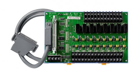 DB-16P8R/D/DIN  16-ch Isolated Input &amp; 8-ch Relay Board with DIN-rail Mounting