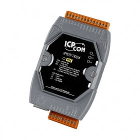 PET-7024 Ethernet I/O Module 4 Analog Output + 5 DI, 5 DO,PoE