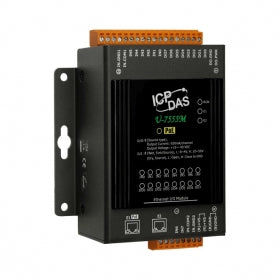U-7555M OPC UA I/O Module with 8-ch DI, 8-ch DO and 2-port Ethernet Switch