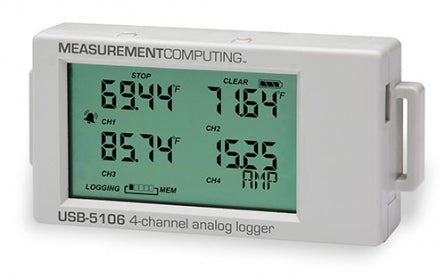 USB-5106  High-Accuracy, 4-Channel Analog Data Logger