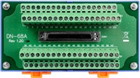 DN-68A DIN-Rail Mtng I/O Conn. Block w/68-pin SCSI-II Female Conn